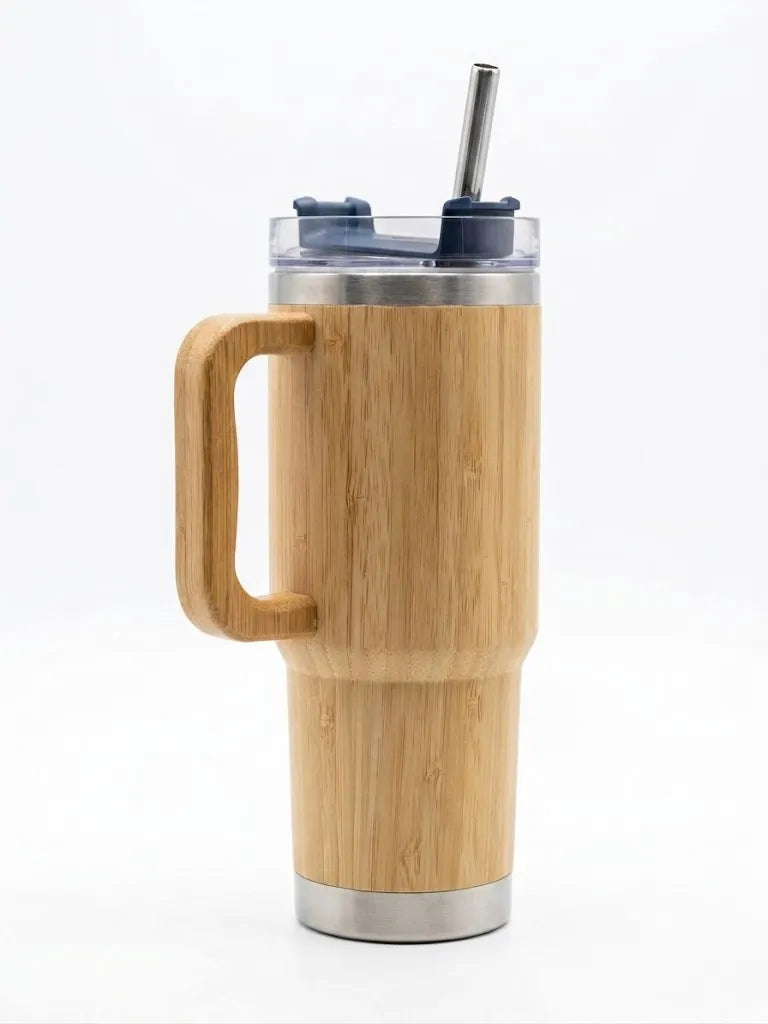 Premium Bamboo Tumbler with Handle