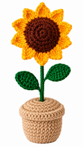🌻 Handmade Crochet Sunflower – Nepal