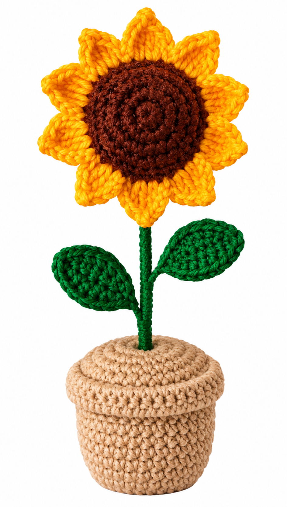 🌻 Handmade Crochet Sunflower – Nepal